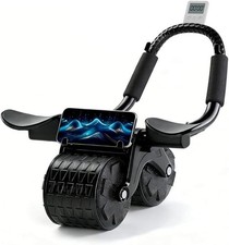 Upgraded Dual-Wheel Ab Roller with Elbow Support: Full-Body Training Solution