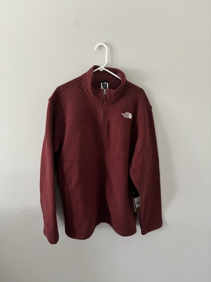 #ad The North Face Mens Quarter Zip Fleece Waffle Pattern XL Burgundy $59.99