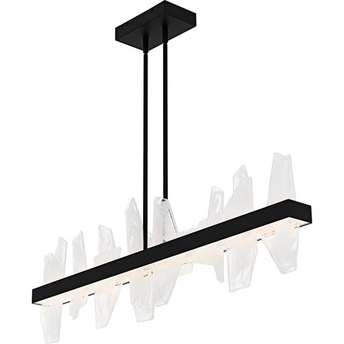 Quoizel PCAUR142 Aurelia 42"W LED Abstract Linear Chandelier - Black - Picture 9 of 12