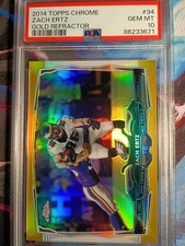 2014 Topps Chrome Zach Ertz Gold Refractor /50 PSA 10 Gem Mint #34 Eagles