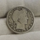 1912 US Barber Silver Half 50c G (Cleaned)