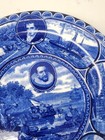  Rowland & Marsellus Flow Blue 10" Cabinet Plate Landing of Hendrick Hudson — photo 5