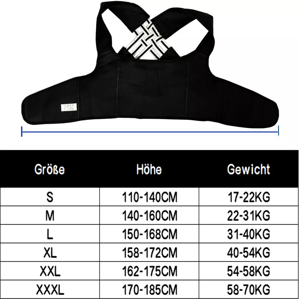 Rückenhalter Geradehalter Sport Rückenbandage Haltungskorrektur Stabilisator DHL - Bild 2 von 4