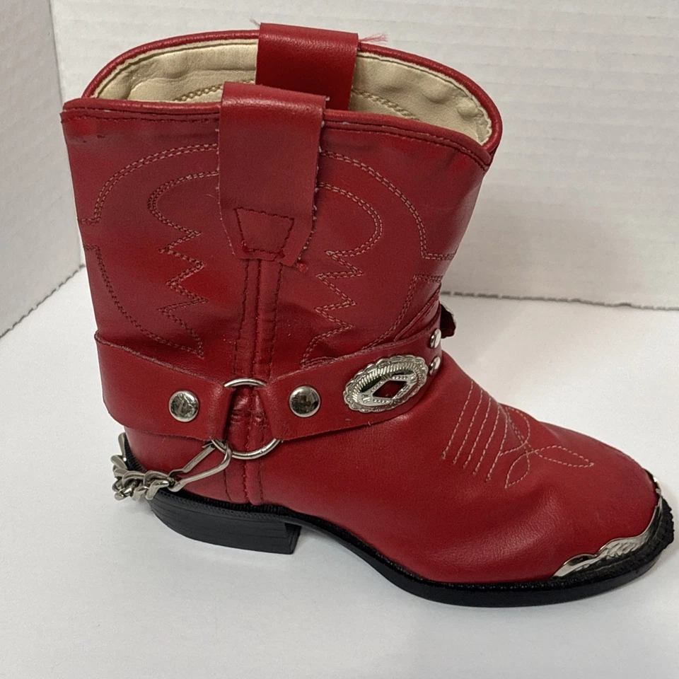 Botas de Vaquero Old West Bebé Niño Pequeño Talla 6 Rojo Western Zapatos Pull On Foto 2 de 4