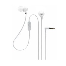 NEW Sony Wired Headphones MDR-EX15AP Noise Isolation White w/ Microphone