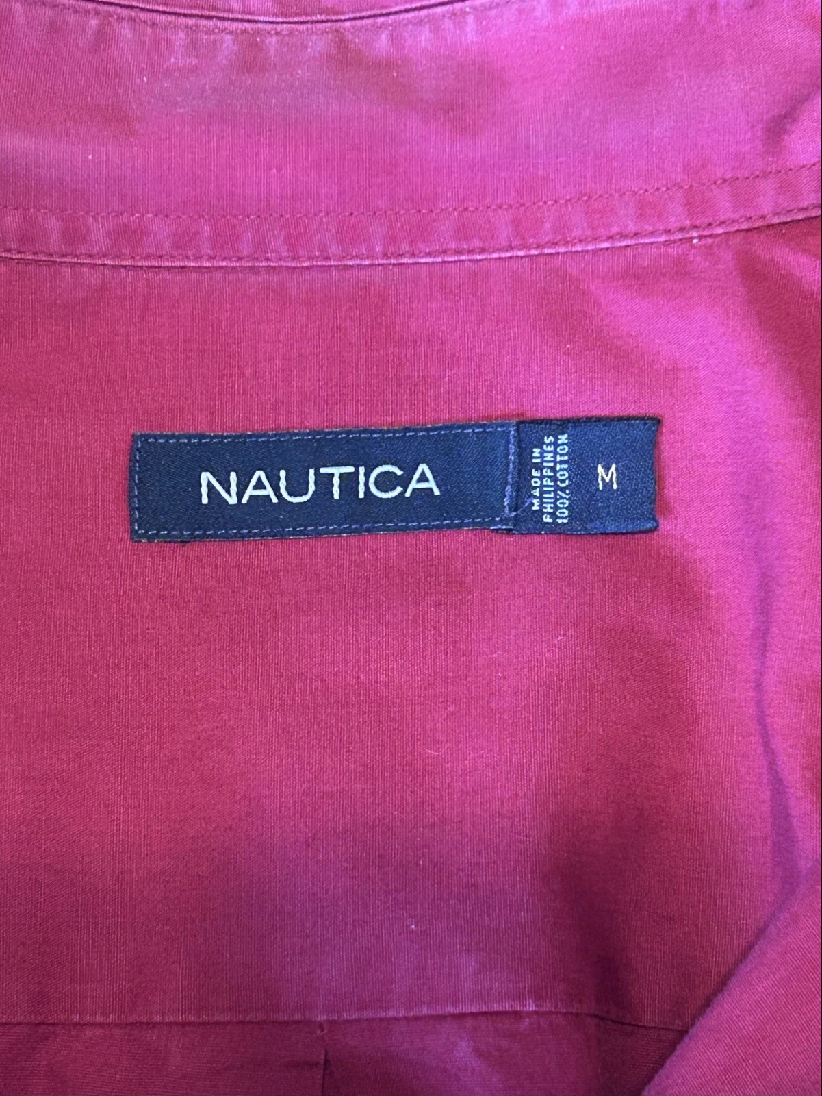 Nautica Men's Long Sleeve Button Down Shirt Red Size M - product detail image 2