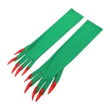 Dress up Claws Green Elbow Length Gloves Cosplay Costume Halloween