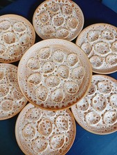 Vintage Niderviller Austern-Service: Austernplatte und 6 Austernteller 60er 70er