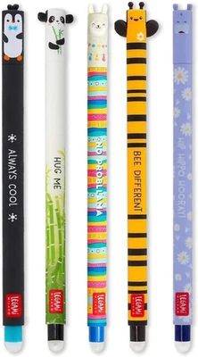 BESUCHE DEN LEGAMI-STORE Legami – Set Aus 5 Radierbaren Gelstiften Mit Wärmeempfindlicher Tinte, Einer Au