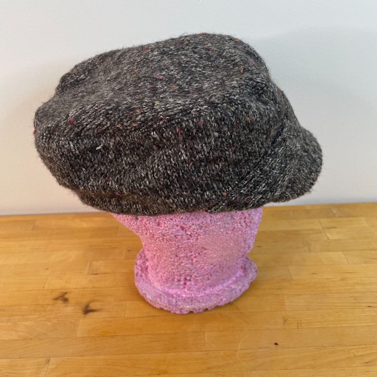 Scala Pronto Brown Tweed Wool Blend Newsboy Cap Circle  display picture 2