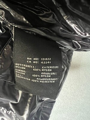 S13 NY Girls Size 2 Black High Shine Puffer Jacket Removable Hood