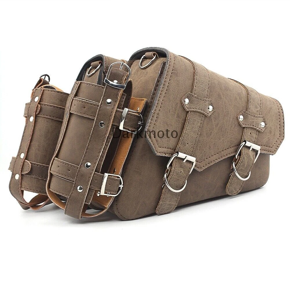 Motorcycle Saddle Bags For Harley Sportster XL 883 XL 1200 Side Tool Bag Luggage - Image 3 of 4