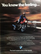 BMW R100 S ORIGINAL 1977 COLOUR ADVERTISEMENT 27cm x 21cm