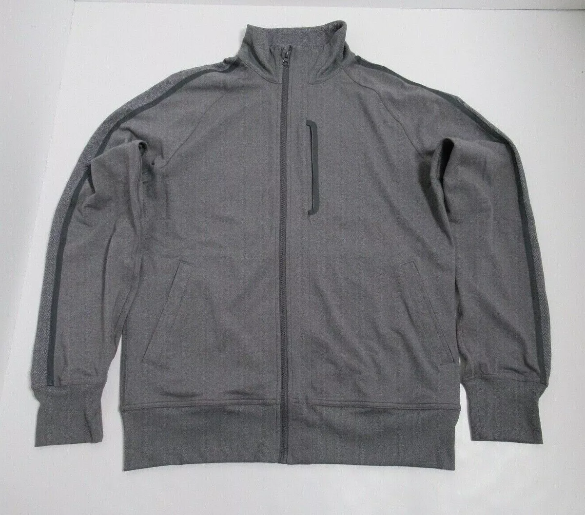 Lululemon Men's Kung Fu Jacket II Heathered Dark Slate Size L Full Zip  Stretch