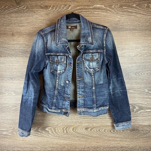 Kloth Distressed denim jacket | eBay