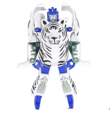 4'' WHITE TIGER ANIMAL ROBOT FIGURE TRANSFORMER ADVENTURE PLANET NIB