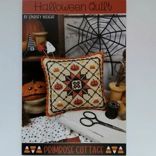 Halloween Quilt Cross Stitch Chart Pattern Primrose Cottage PRM146