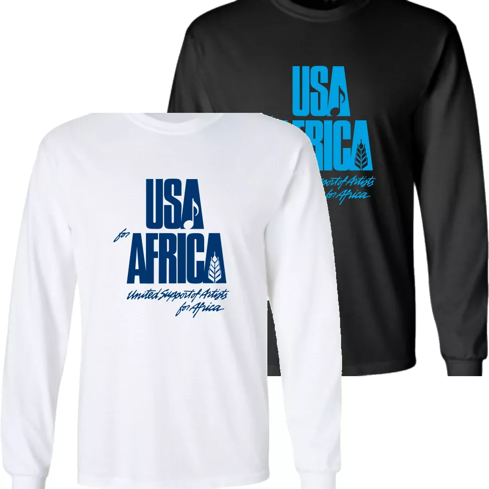 USA for Africa We Are the World Anniversary Long Sleeve T-shirt USA Size