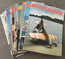 LOT 12x American Aircraft Modeler Airplane Magazines Complete 1974 JAN - DEC
