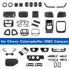 Full Decoration Bezel Trim Cover Accessories For Chevy Colorado 14+ Carbon Fiber