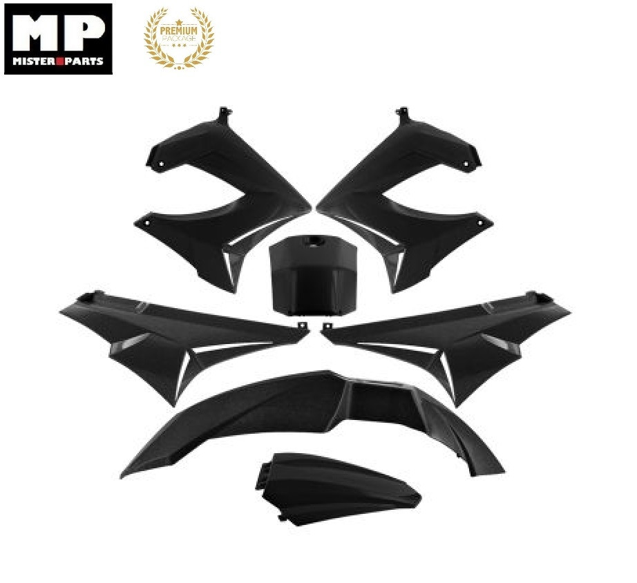 Kit carénage noir 7 pièces pour Derbi Senda carrosserie moto neuve