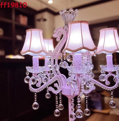 Crystal Floor Lamp Pink European Princess Style Table Light Floor Standing Lamp - Picture 10 of 12
