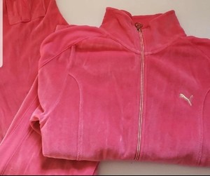 red puma jogging suit