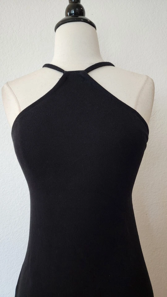 Urban Outfitters Dress New Size Large XL Black Sweater Halter Strappy Lace Up - Image 4 of 4
