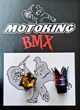 Motoking Bmx Crown Presta Valve Caps - Pair