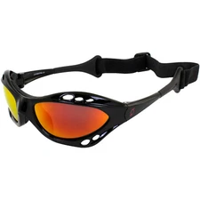 Hurricane Category-4 Polarized Goggles Black Padded Frame Red Mirror Lens