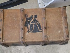 Wooden Chest Mid 20th Century Wood Trunk Treasure Chest Vintage | Unhinged