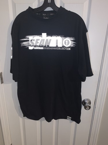 Sean Jean Logo Black T-Shirt sz Large 
