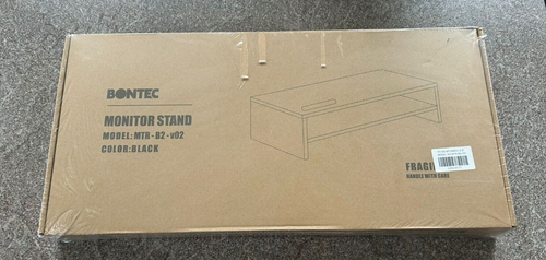 BONTEC Wooden Monitor Desk Stand / Riser with Shelf & Smartphone Holder AD171E - Picture 6 of 7