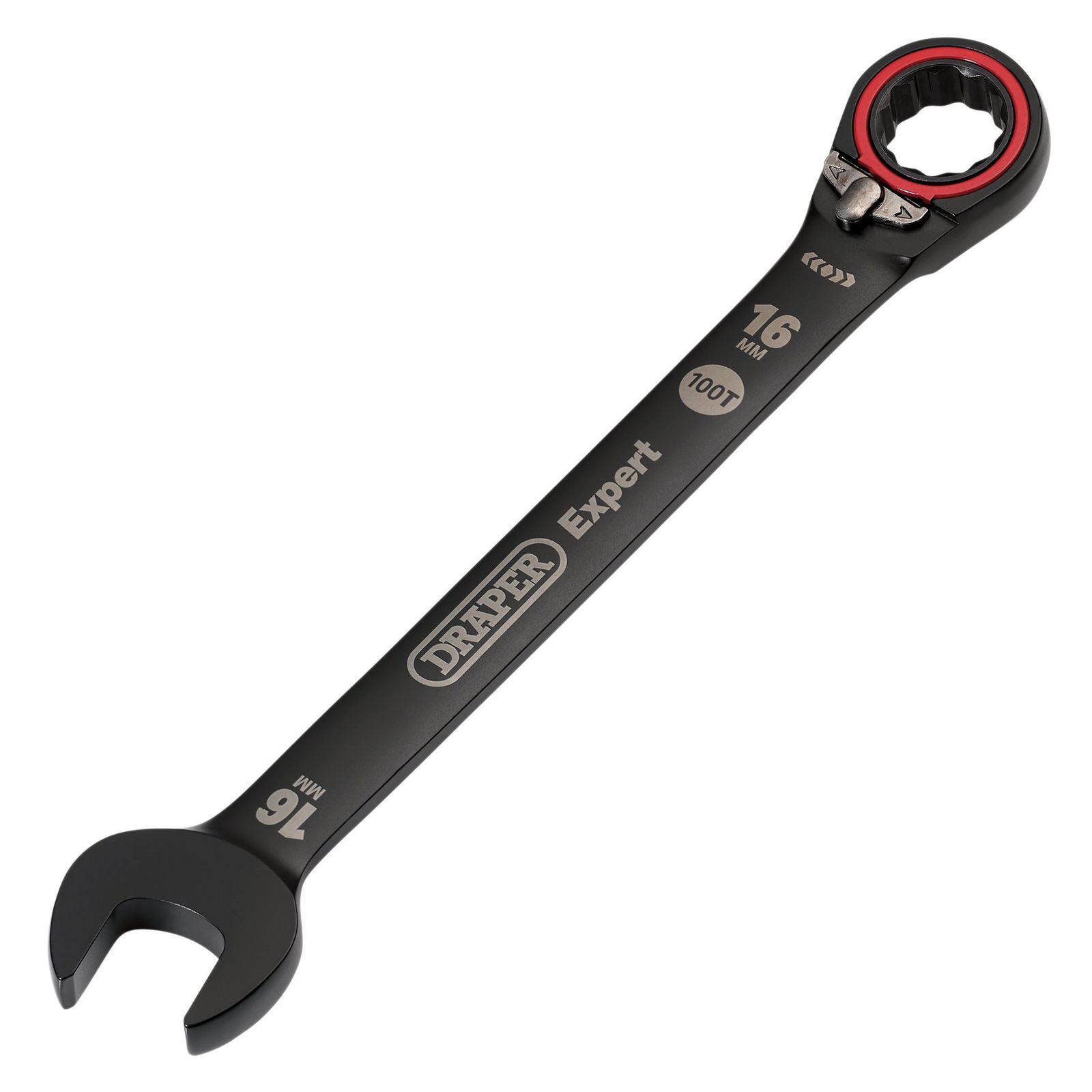 Draper 16Mm Revers. Ratchet Spanner 03906 Hi-Torqã Metric Reversible Ratchet Combination Spanners, Black - Image 2