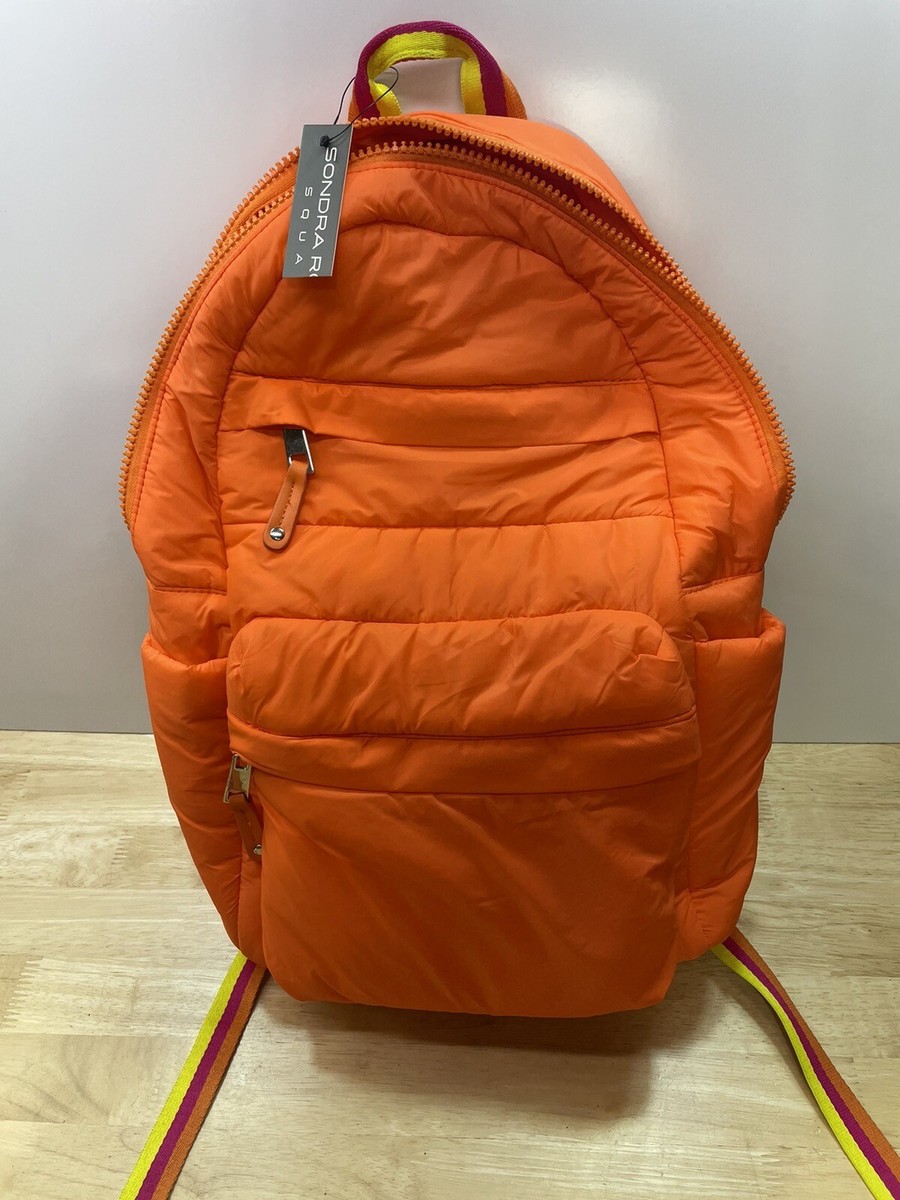 Sondra Roberts Squared Nylon Backpack Orange Srb2-5445 | eBay display picture 3
