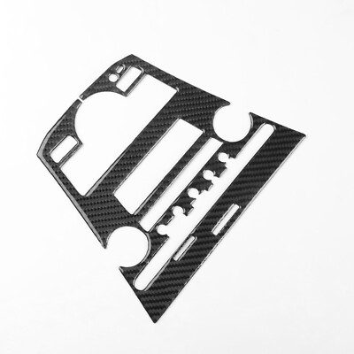4Pcs Real Carbon Fiber Interior Center Console Panel Cover For