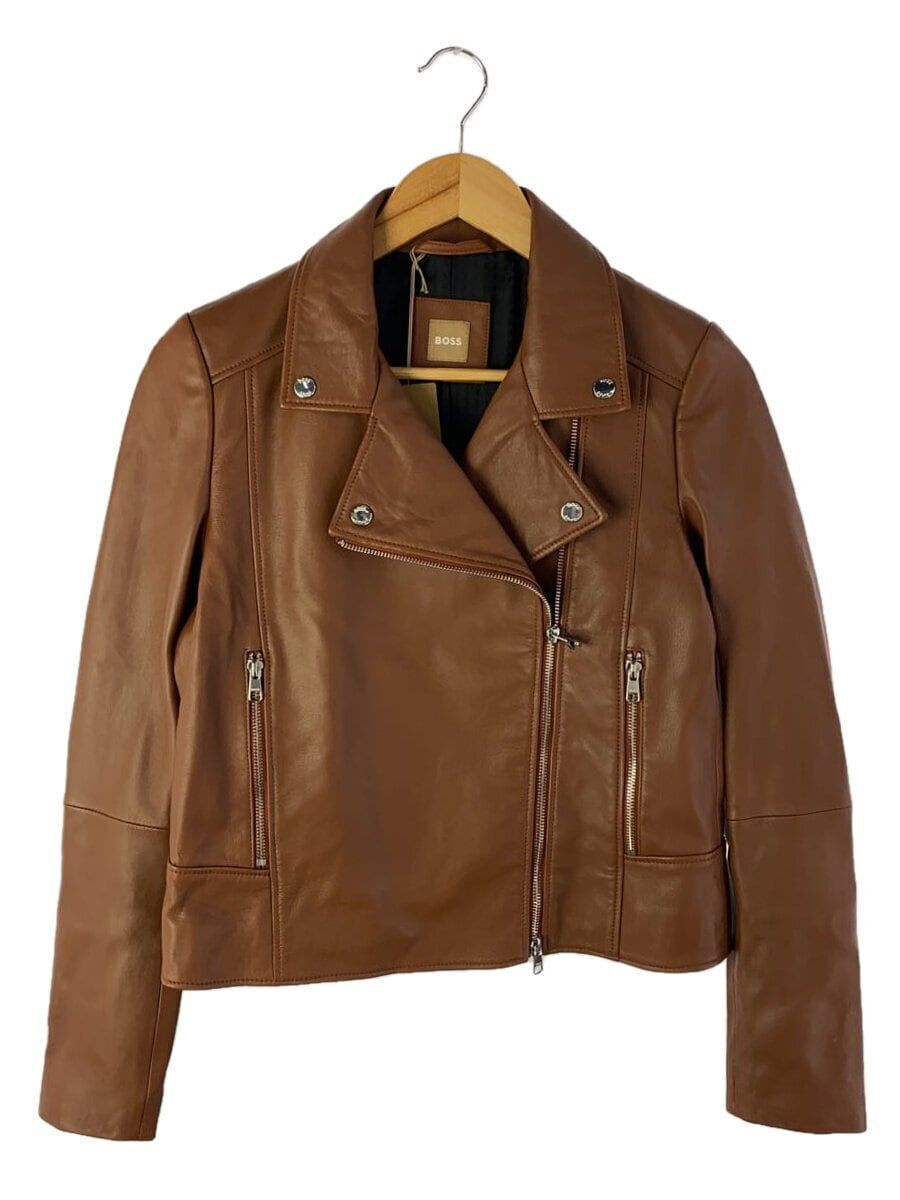 HUGO BOSS leather jacket with tag 34 brown solid Used | eBay HUGO BOSS leather jacket with tag 34 brown solid Used | eBay