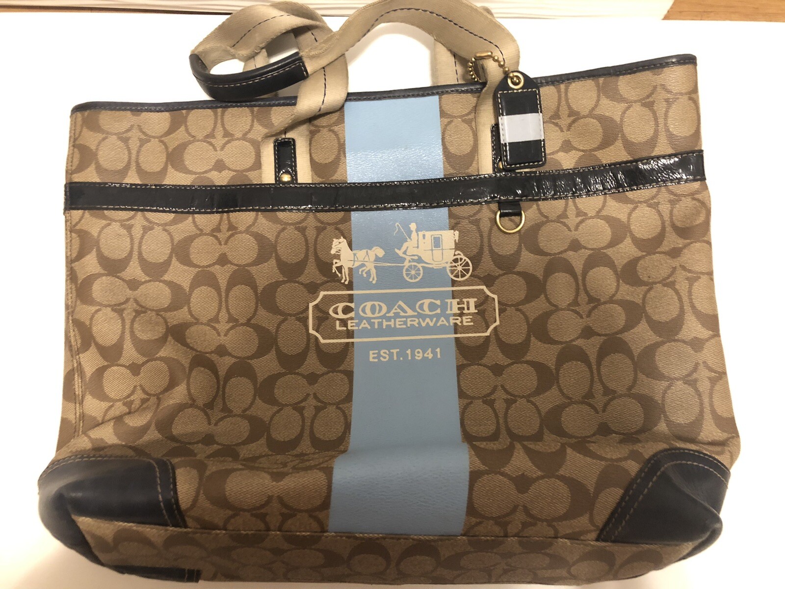 100 Authentic Coach Brown Shoulder Bag Purse Gem