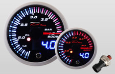 Manometro Strumento 52mm DEPO Pressione Turbo 0+4 BAR Picco - Nero DIGITALE