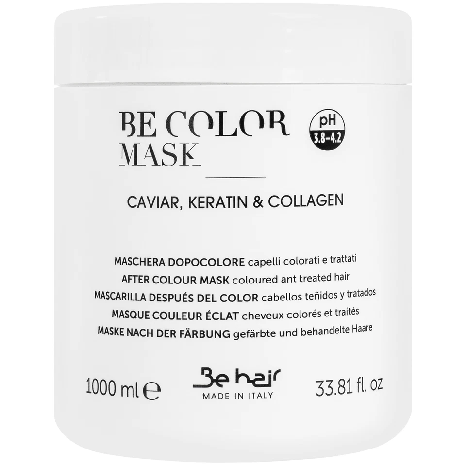 BE HAIR Be Color Caviar, Keratin & Collagen ph 3.8-4.2 1000ml Maske für coloriertes