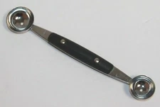 Vintage Kitchen Utensil Double Ended Melon Baller Black Handle Taiwan