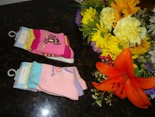 Lot of 6 Pairs Kids Girls  Sport Socks Size Age 3 x 2- 4T , 3 x 12-24 M0S