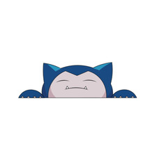 Chibi Pokemon Snorlax Evolution Car Laptop Peeker Sticker Vinyl Decal 5.5 in