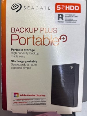 Seagate Backup Plus External Hard Drive Portable 5TB HDD Black STHP5 (PD3048764)