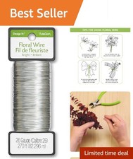 26 Gauge Bright Silver Floral Wire   270 Feet for Secure Arrangements