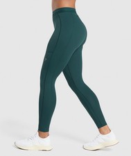 GYMSHARK Running Leggings in Teal - Size XS