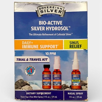 Sovereign Silver Bio-Active Silver Hydrosol Dietary Supplement Trial/ Travel Kit