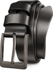 Mens Dress Belt,Genuine Casual Leather Belts for Men 1.5" Width