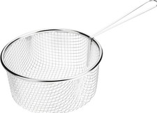 8” Chip Pan Fryer Baskets Strainer Mesh Wire Round Frying Buckets Fries SHCB8