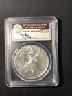 2011 S) STRUCK AT SAN FRANCISO AMERICAN SILVER EAGLE PCGS MS70 ~ MERCANTI SIGN